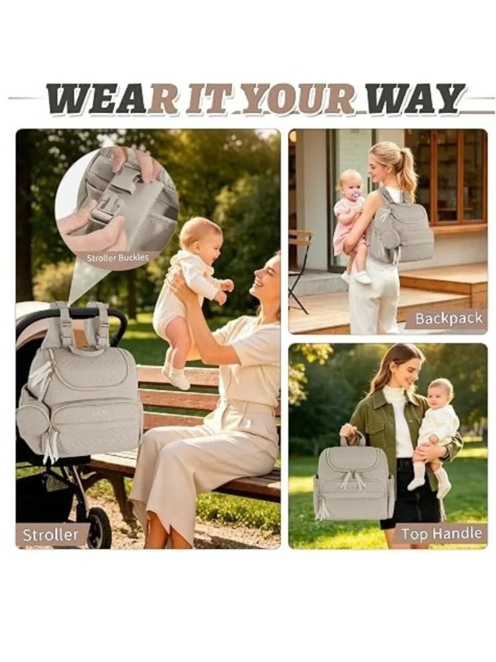 DIAPER BAG Smaller Size Backpack with Changing Pad - NEW